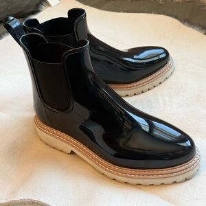 Dolce Vita Stormy Black Chelsea Rain Boots